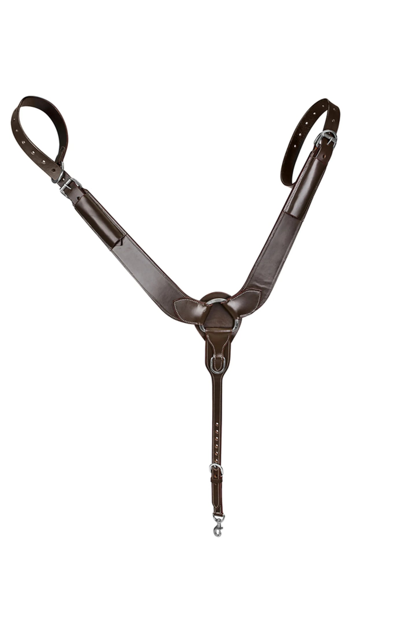 TuffRider Western leather pulling breast collar, dark brown — Ranchline Ranch Supply